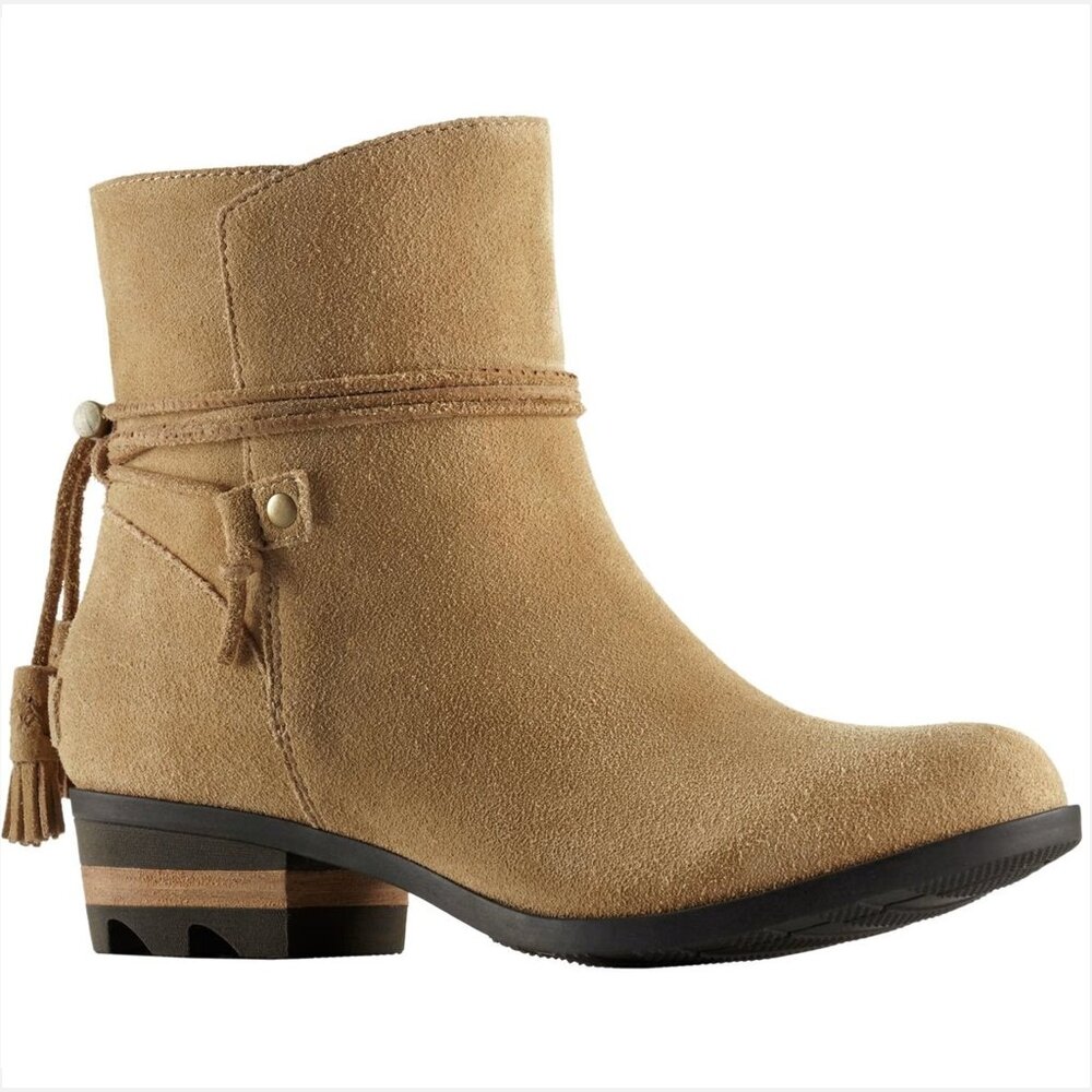Sorel Women's Tan Suede Ankle Booties